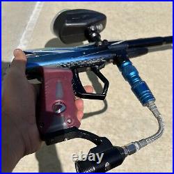 Spyder Electra ACS w Rocking Trigger Frame Paintball Gun Blue/Black Untested