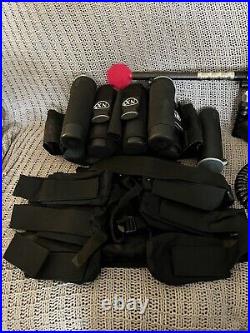 Spyder Paintball Gun Semi-Auto Cal. 68 With Loader, Canisters, CO2, Vest & Belt