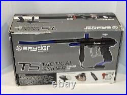 Spyder TS Black/Blue Tactical Semi-Automatic Paintball Marker Gun Combo Kit Box