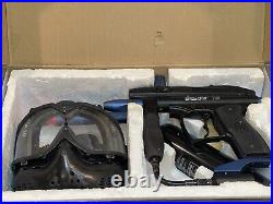 Spyder TS Black/Blue Tactical Semi-Automatic Paintball Marker Gun Combo Kit Box