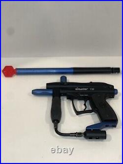 Spyder TS Black/Blue Tactical Semi-Automatic Paintball Marker Gun Combo Kit Box