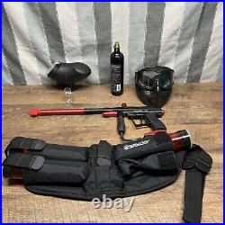 Spyder TS Black/Red Tactical Semi-Automatic Paintball Marker Gun Bundle-see Pic