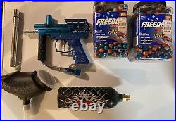 Spyder Victor 2 II Paintball Gun with Hopper, empty CO2 Tank and 1,000 Paintballs