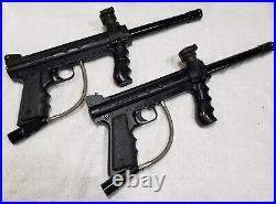 TWO Tippmann Model 98 Custom Paintball Gun + Barrel & New Ball Detent WORK GREAT