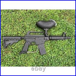 Tippman US Army Alpha Black Tactical Paintball Gun with Barrel and Stock