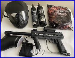Tippmann 98 Custom Paintball Gun With Act TruGlo Scope Mask 2 Tanks 1 Hopper Bag