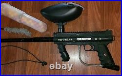 Tippmann 98 Custom Paintball Marker Gun w 20 Sniper Barrel, Hopper, Pod TESTED