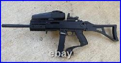 Tippmann A-5 with Cyclone Feeder Paintball Gun Black Upgrades and Bag/Case