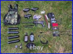 Tippmann A5 Paintball Marker gun with tons of accessories, works great