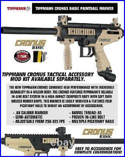 Tippmann Cronus Basic Tactical Beginner CO2 Paintball Gun Package Black / Tan
