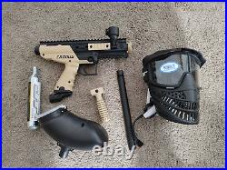 Tippmann Cronus Paintball Marker Power Pack Gun, Tank, Hopper and Mask