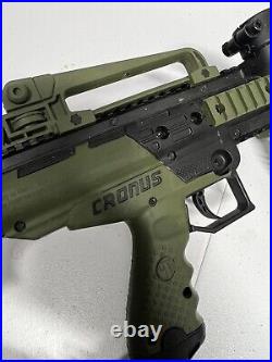 Tippmann Cronus Tactical Paintball Gun Marker Black / Olive Vest Pad Helmet +