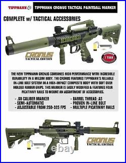 Tippmann Maddog Cronus Tactical Protective CO2 Paintball Gun Package Olive