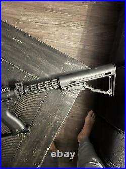 Tippmann Paintball Gun A5 Black Custom Barrel And Stock Upgrade 5 Canisters