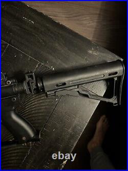 Tippmann Paintball Gun A5 Black Custom Barrel And Stock Upgrade 5 Canisters