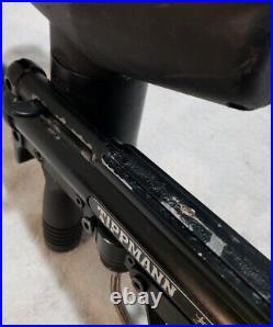 USED Tippmann A5 Paintball Gun & Barrel New Ball Detent Works Great & Feeder