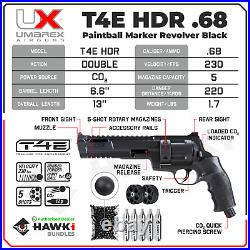 Umarex HDR Paintball Gun. 68 Cal with Rubber Balls and CO2 Bundle