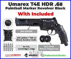 Umarex HDR Paintball Gun. 68 Cal with Rubber Balls and CO2 Bundle