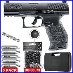 Umarex PPQ M2 Paintball Pistol. 43Cal + 200 Training Balls & 5 CO2 (2292101) BLK