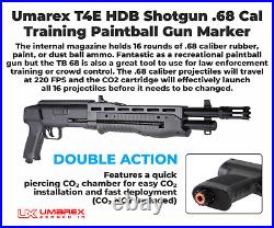 Umarex T4E TB. 68 Caliber CO2 Paintball Marker with 5x CO2 and 100x Rubber Balls