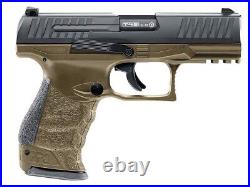 Umarex T4E Walther PPQ M2.43 Cal FDE Paintball Pistol with100 Rubber Balls & CO2