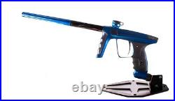 Used DLX Luxe X Electronic Paintball Marker Gun with Case Blue / Pewter