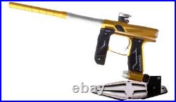 Used Empire Axe 2.0 Electronic Paintball Gun Marker with Case / Box Gold Silver