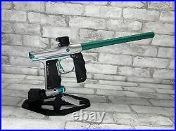 Used Empire Mini GS Paintball Marker Gun No Box Silver/Green