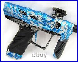 Used HK Army / Bob Long T-Rex V-COM Electronic Paintball Marker Gun Hex Camo