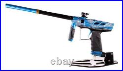 Used HK Army T-REX V-COM Paintball Marker Gun with Case Custom Engraving Blue