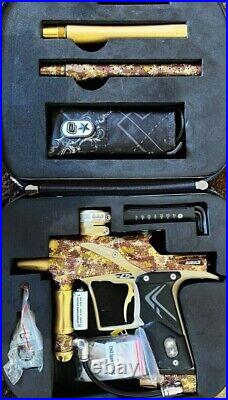Used Planet Eclipse Etek 3 LT Paintball Marker Gun with Case HDE Earth / Gold
