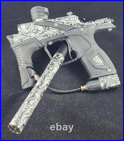Used Planet Eclipse Etek 5 Paintball Gun Marker with Case Skulls