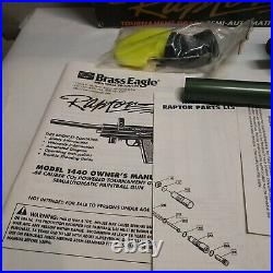 VINTAGE Brass Eagle Raptor Semi-Auto Paintball Gun Marker Complete Nice Great