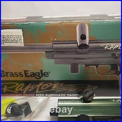 VINTAGE Brass Eagle Raptor Semi-Auto Paintball Gun Marker Complete Nice Great