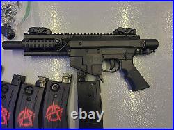 Valken M17 Tactical Mag-fed Carbine Paintball Marker Black. 68 With Extras