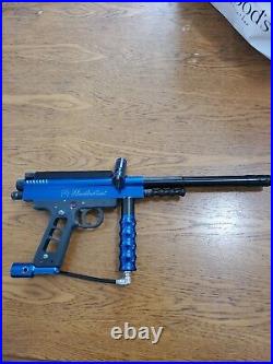 Vintage Old School ACI F4 Illustrator Blue Anodized Paintball Marker Gun