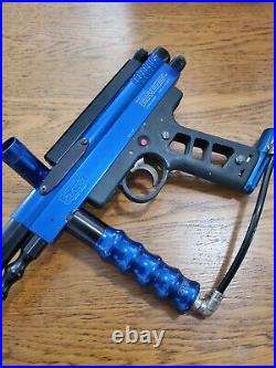 Vintage Old School ACI F4 Illustrator Blue Anodized Paintball Marker Gun